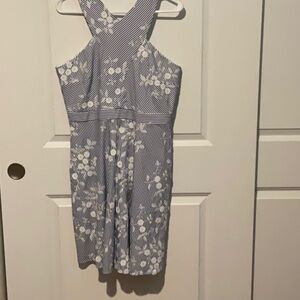 Sam Edelman Blue and White Striped Midi Dress